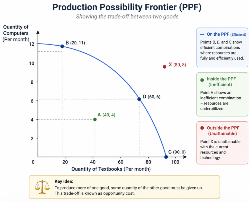 Mastering the Production Possibility Frontier: A Complete Guide to Opportunity Cost, Efficiency, and Economic Growth